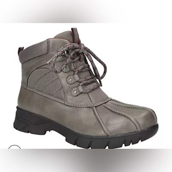 easy street Shoes - Easy Dry by Easy Street Stormy Waterproof Lace-Up Boots Gray Women’s 6.5M EUC